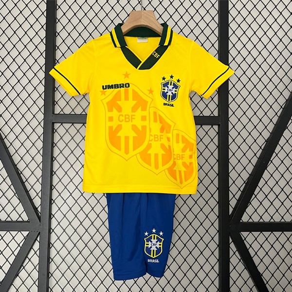 Camiseta Brasil Replica Primera Ropa Retro Niño 1993 1994